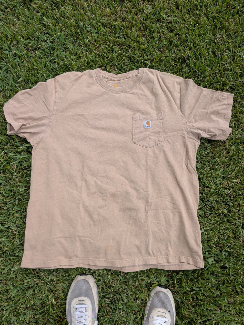 Carhartt Short-Sleeve Pocket Tee in Light Tan